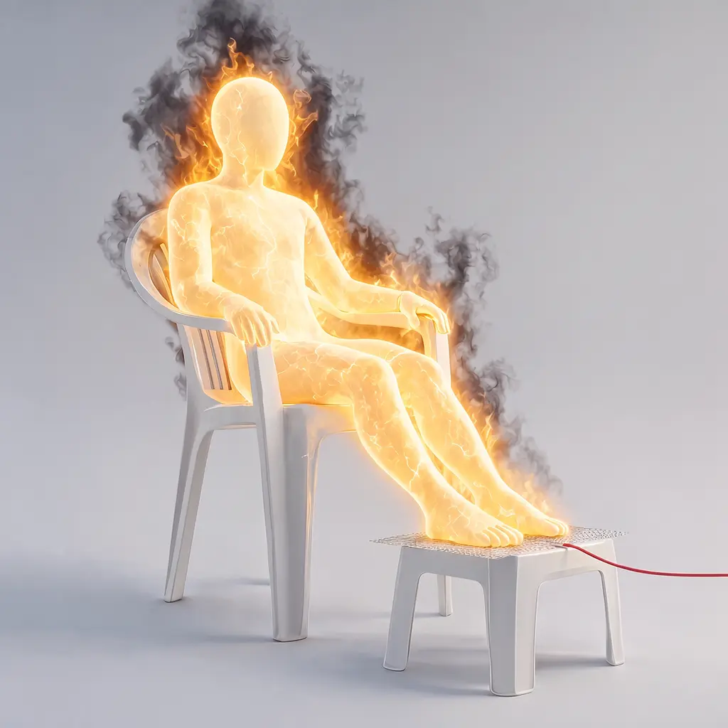 Artistic visualization of the spiritual fire protective field around the body